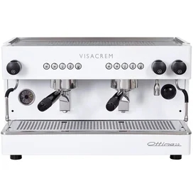 Профессиональная 2-х группная кофе машина Quality Espresso Ottima Visacrem 2.0 белая фото