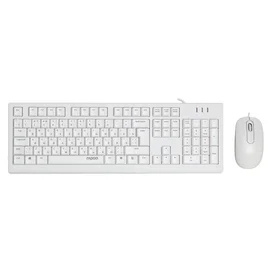Клавиатура+Мышка проводные USB Rapoo X120PRO White фото