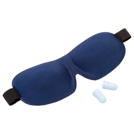 Маска и беруши для сна Bradex 3D «Сладкие сны» темно-синяя фото