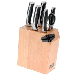 Набор из 5 кухонных ножей, ножниц и блока для ножей с ножеточкой Ursa Nadoba 722616 фото