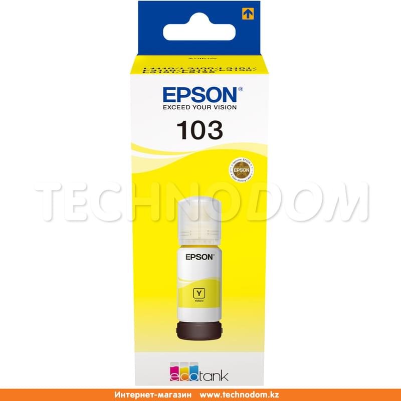Картридж Epson 103 EcoTank Yellow (Для L3100/3101/3110/3150/3151) СНПЧ - фото #1