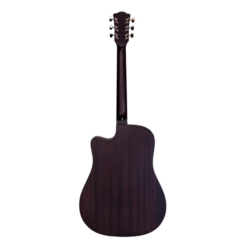Акустическая гитара ROCKDALE Aurora D1 C BK, дредноут с вырезом, прозрачный черный, матовое покрыт. - фото #2