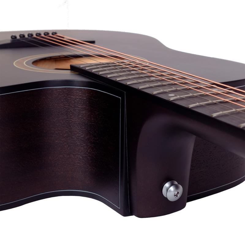 Акустическая гитара ROCKDALE Aurora D1 C BK, дредноут с вырезом, прозрачный черный, матовое покрыт. - фото #6