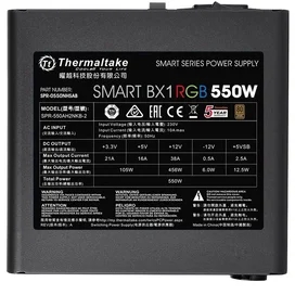 Блок питания 550W Thermaltake Smart BX1 RGB 550W ATX 20+4pin, 4+4pin (PS-SPR-0550NHSABE-1) фото #2