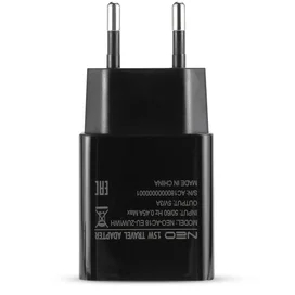 Адаптер питания Neo 2*USB, 3A, 15W, Black (AC-18-EU-2UW-WH) фото #1
