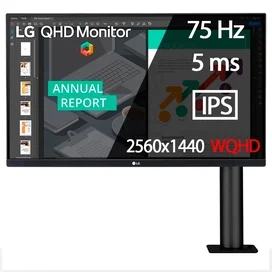 Монитор 27" LG 27QN880-B 2560x1440 16:9 IPS 75ГЦ (2HDMI+DP+Type-C) Black фото