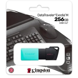 USB Флешка 256GB Kingston DataTraveler Exodia M Type-A 3.2 Gen 1 Teal (DTXM/256GB) фото #2