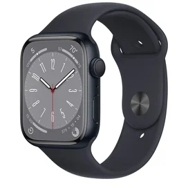 Apple Watch Series 8 Смарт сағаты, 45mm Midnight Aluminium Case with Midnight Sport Band (MNP13GK/A) фото