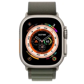 Смарт часы Apple Watch Ultra, 49mm Titanium Case with Green Alpine Loop - Small (MNHJ3GK/A) фото #1