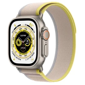 Apple Watch Ultra Смарт сағаты, 49mm Titanium Case with Yellow/Beige Trail Loop - M/L (MQFU3GK/A) фото