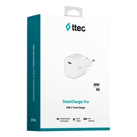 Адаптер питания ttec 30W PD USB-C Travel Charger, White (2SCP03B) фото #4