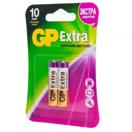 Батарейка AAA 2 шт GP Extra фото #1
