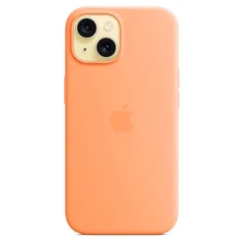 Чехол для iPhone 15, Silicone Case with MagSafe, Orange Sorbet (MT0W3ZM/A) фото #2