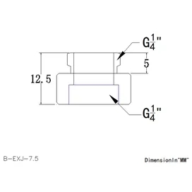 Фитинг удлинитель резьбовой Bykski B-EXJ-7.5 (7,5мм, Размер резьбы: G1/4, White) фото #1