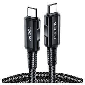 Кабель ACEFAST, USB-C to USB-C 100W aluminum alloy charging data cable, black (C4-03 - ACEFAST) фото