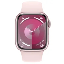 Смарт Часы Apple Watch Series 9, 41mm Pink Aluminium Case with Light Pink Sport Band - M/L (MR943) фото #1