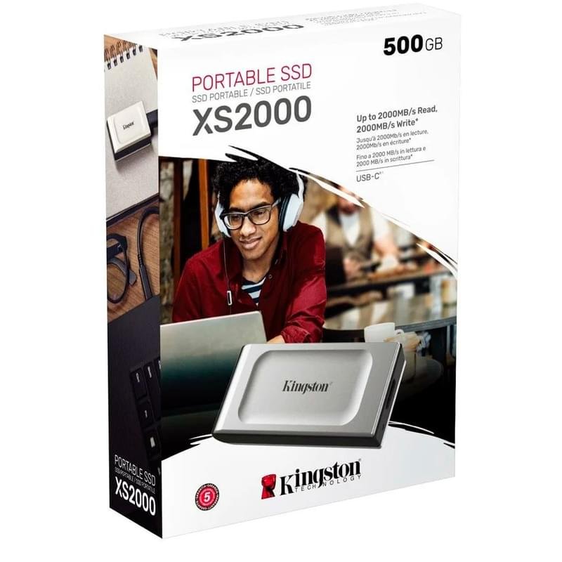Внешний SSD M.2 1TB Kingston XS2000, USB 3.2 (SXS2000/1000G) - фото #3