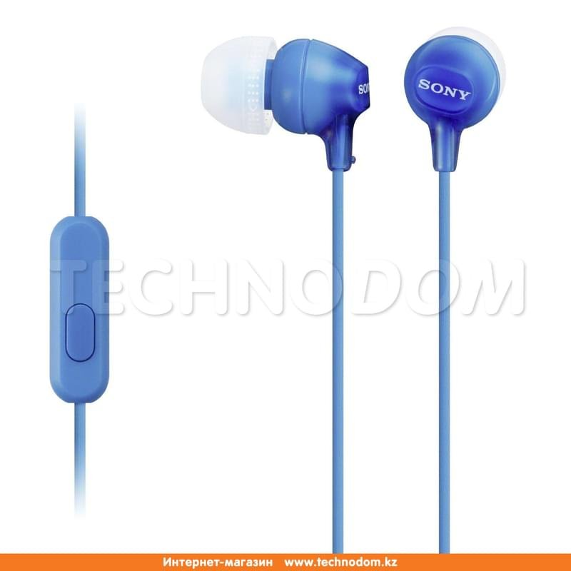 Наушники Вставные с Микрофоном Sony MDR-EX15AP, Blue - фото #0