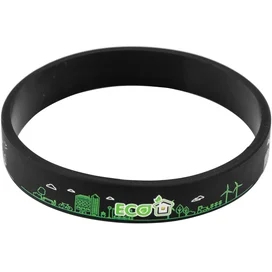 Силиконовый браслет Technodom "Eco City", Black/Green (Bracelets_Eco1) фото