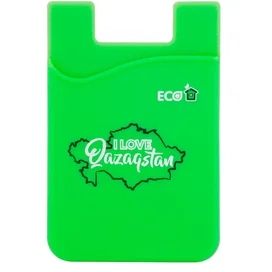 Силиконовый карман Technodom "Eco", I Love QZ", Green (Backpockets_Eco2) фото