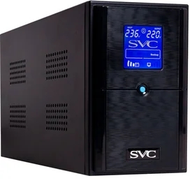 ИБП SVC, 1200VA/720W, AVR:165-275В, 3 Schuko, Black (V-1200-L-LCD) фото