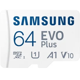 Карта памяти MicroSD 64GB Samsung Evo+, UHS-I 130MB/s, Class 10 + SD Adapter (MB-MC64KA/RU) фото