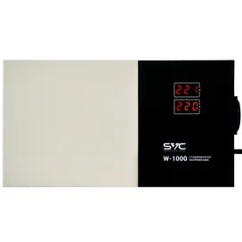 Стабилизатор SVC W-1000, 1000VA/1000Вт, AVR: 140-260В, 1Schuko, LED, 1.35 м (SVC-W-1000) фото