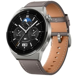 Смарт часы HUAWEI Watch GT3 Pro (46mm) Gray Leather Strap фото