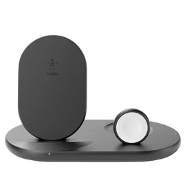Беспроводное зарядное устройство Belkin, Wireless Pad/Stand/Apple Watch, Black (WIZ001vfBK) фото