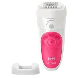 Эпилятор Braun Silk-épil 5 5-500, сухая/влажная эпиляция, 1 насадка и подсветка SmartLight, розовый фото
